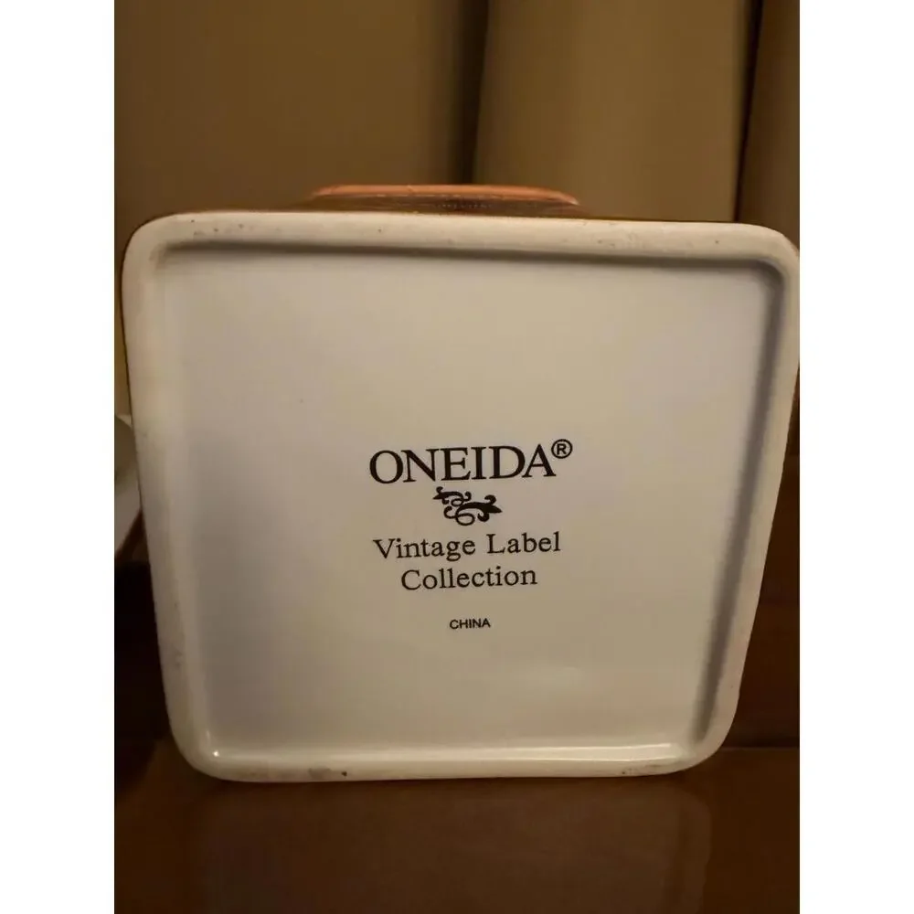 Oneida Mariposa Fancy Apples Ceramic Canister - Picture 9 of 9